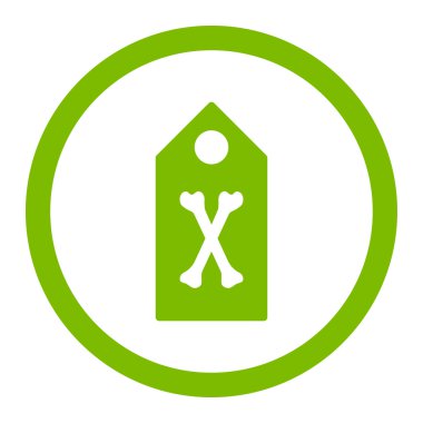 Ölü işaret yuvarlak vektör simgesi