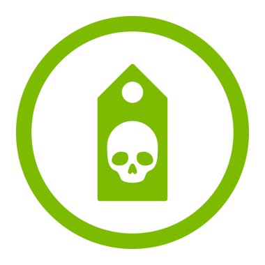 Ölüm kupon yuvarlak vektör simgesi