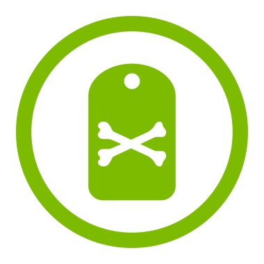 Ölüm etiketi vektör simge yuvarlak