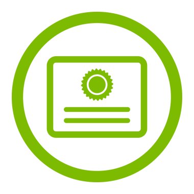 Diploma yuvarlak vektör simgesi