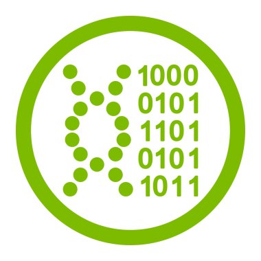 DNA kodu yuvarlak vektör simgesi