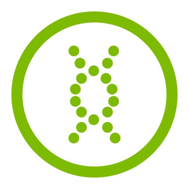 DNA sarmal yuvarlak vektör simgesi