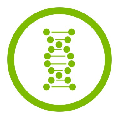 DNA sarmal yuvarlak vektör simgesi