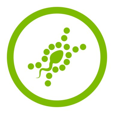 DNA çoğaltma yuvarlak vektör simgesi