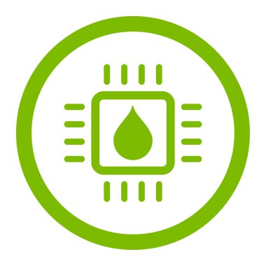 Analiz çip yuvarlak vektör simge damla