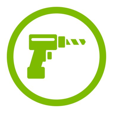 Matkap yuvarlak vektör simgesi