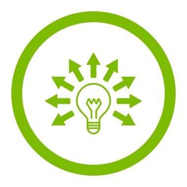 Elektrik ışığı yuvarlak vektör simgesi