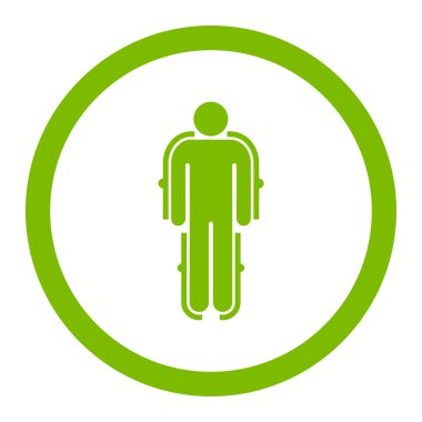 Dış iskelet yuvarlak vektör simgesi