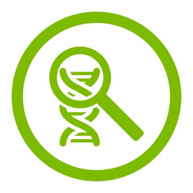 DNA yuvarlak vektör simge keşfetmek