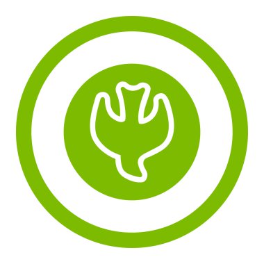 Düşen ruh yuvarlak vektör simgesi