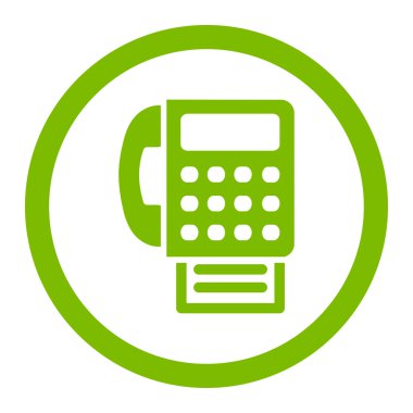 Yuvarlak vektör simge Faks