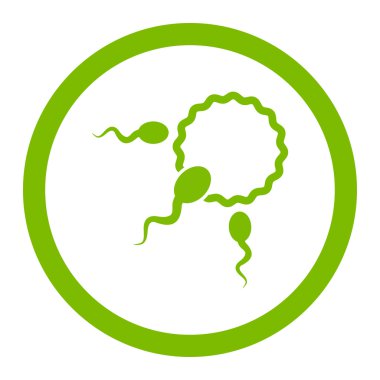 Fertilizasyon yuvarlak vektör simgesi