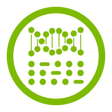 Genetik kod yuvarlak vektör simgesi