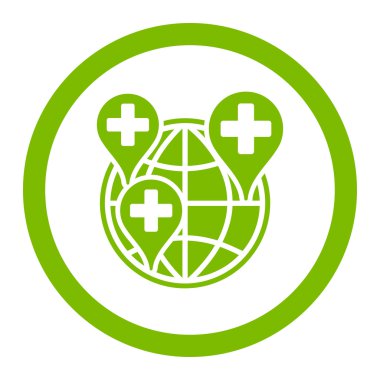 Vektör simgesi genel klinik şirket yuvarlak