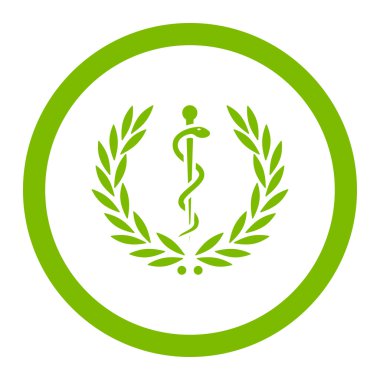 Sağlığa bakım amblemi vektör simge yuvarlak