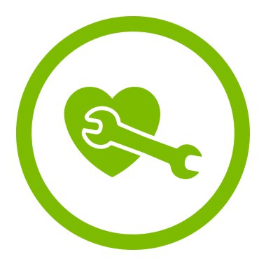 Kalp ameliyatı yuvarlak vektör simgesi