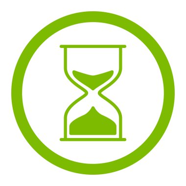 Kum saati yuvarlak vektör simgesi