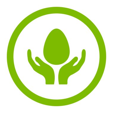 Kuluçka makinesi yuvarlak vektör simgesi