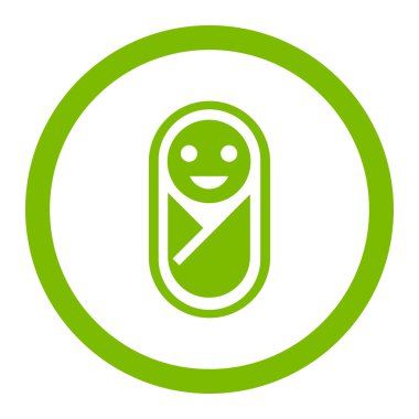 Bebek yuvarlak vektör simgesi