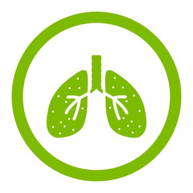 Akciğerler yuvarlak vektör simgesi