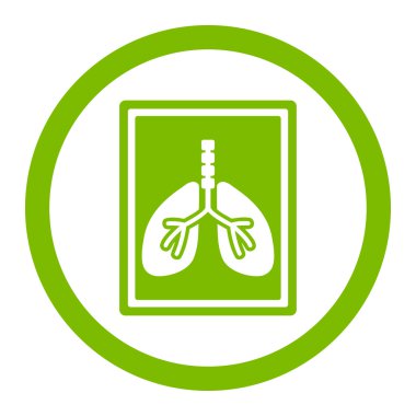 Akciğer röntgeni fotoğraf yuvarlak vektör simgesi