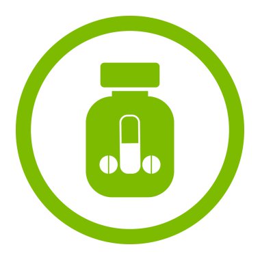 Erkek tıp yuvarlak vektör simgesi