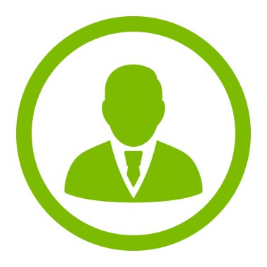 Yöneticisi yuvarlak vektör simgesi