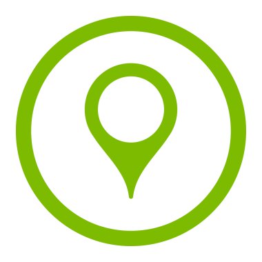 Harita işaretleyici yuvarlak vektör simgesi