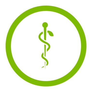 Tıbbi iğne yuvarlak vektör simgesi