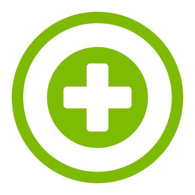 Tıp yuvarlak vektör simgesi