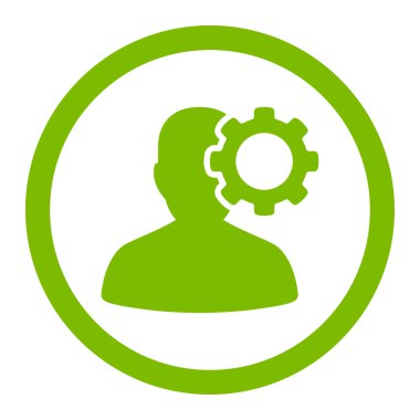 Migren yuvarlak vektör simgesi