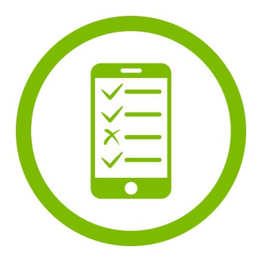 Mobil Test yuvarlak vektör simgesi