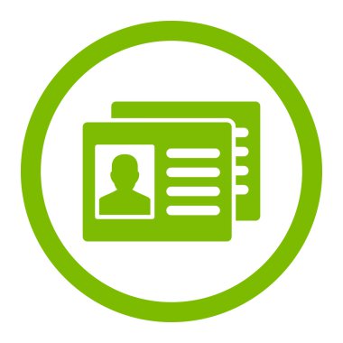 Hasta hesapları yuvarlak vektör simgesi