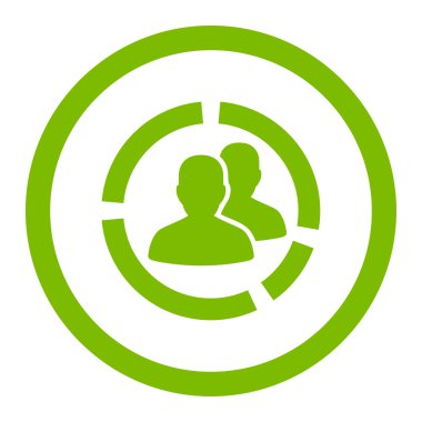 Hasta diyagramı yuvarlak vektör simgesi