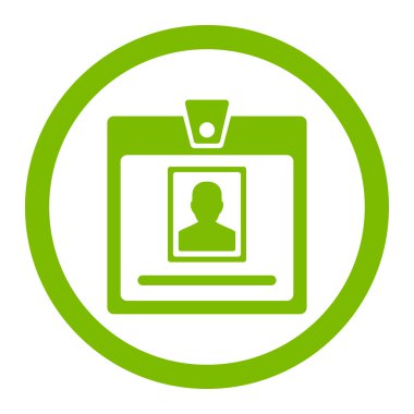 Kişi rozet yuvarlak vektör simgesi