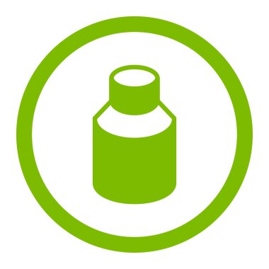 Phial yuvarlak vektör simgesi