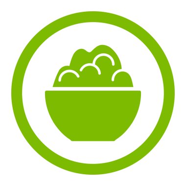 Porriage yuvarlak vektör simgesi