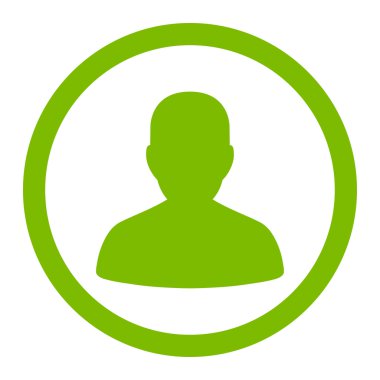 Portre yuvarlak vektör simgesi