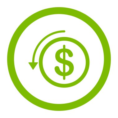 Yuvarlak vektör simge iade