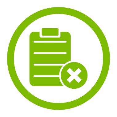 Form yuvarlak vektör simge reddetmek