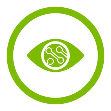 Akıllı Lens yuvarlak vektör simgesi