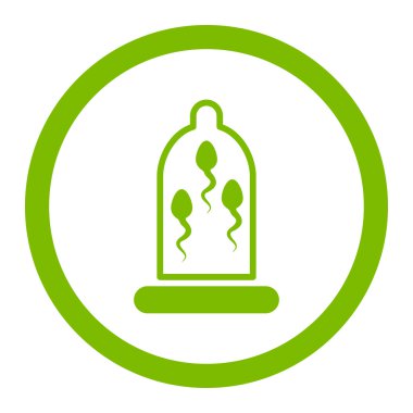 Sperm koruma yuvarlak vektör simgesi