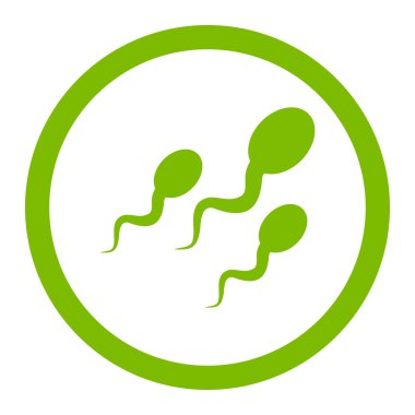 Sperm yuvarlak vektör simgesi