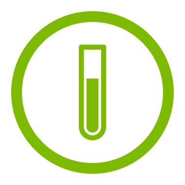 Test tüpü yuvarlak vektör simgesi