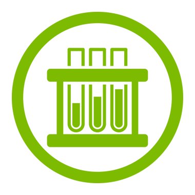 Test tüpleri yuvarlak vektör simgesi