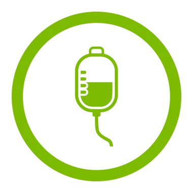 Terapi damlalık yuvarlak vektör simgesi