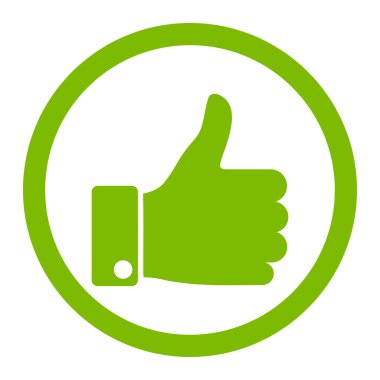 Thumb Up Rounded Vector Icon clipart