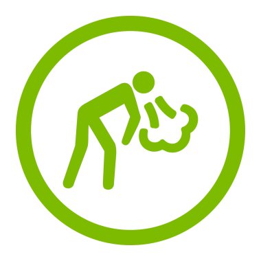 Yuvarlak vektör simge kusma