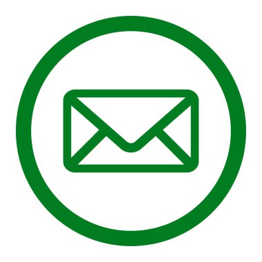 Zarf yuvarlak vektör simgesi