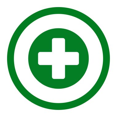 Tıp yuvarlak vektör simgesi